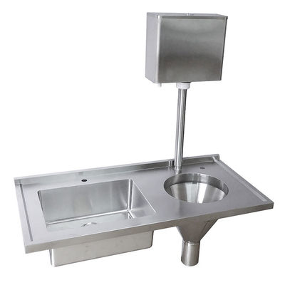 Factory Wall Mounted Stainless Steel 304/316 double bowl Sluice Sinks And Slop Hopper  With Flush Valve Cistern For Hospitals, Nursing Homes Medical Surgery for Africa