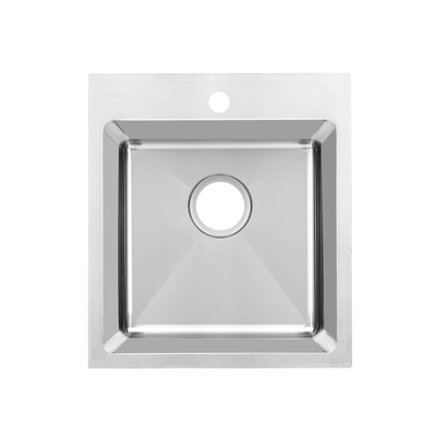 China Supply Above Counter Topmount Sink Stainless Steel 304 Bowl Kitchen Sink With Drain