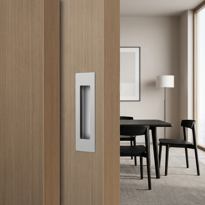 Custom Luxury Rectangular 304 Stainless Steel Sliding Door Handle Factory wholesale Flush Pull Handles Matte Black