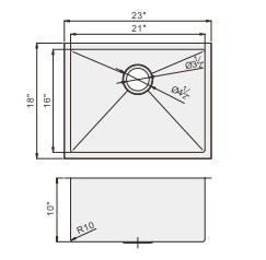 Household Undermount Stainless Steel Kitchen Sink With  EVA Sound Deadening Pads
