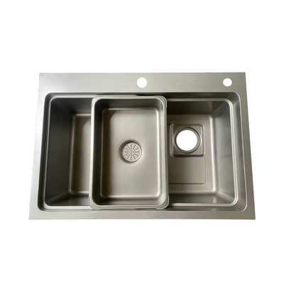 Fabrika Gönder Dayanıklı Paslanmaz Çelik El Yapımı Lavabo Topmount Preslenmiş Çekilmiş Vietnam Çin Lavabo