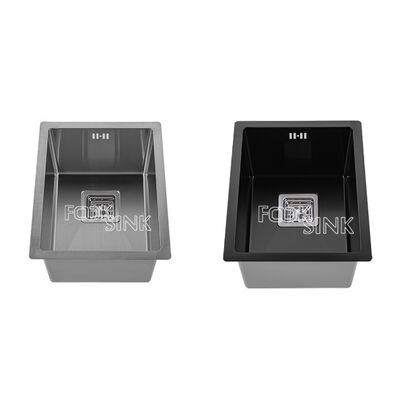 Yüksek Kalite Modern El Yapımı Küçük 304 Paslanmaz Çelik Lavabo Kalınlaştırılmış Tek Kasa Nano Siyah Mutfak Çok Fonksiyonlu Tasarım Lavabo Bar Rv için