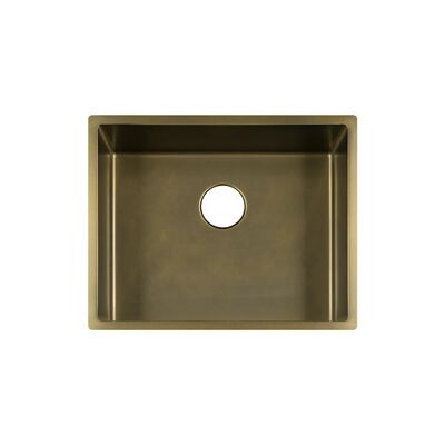 Modern Alt Lavabo 540x440mm Vintage Bronz Mutfak Lavabo 304 Paslanmaz Çelik 10 inç Derin Lavabo Musluksuz Fregadero De Cocina
