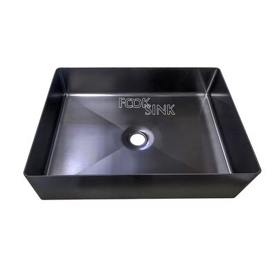 Heavy Duty Bathroom Sink Stalinless Steel 304 Pvd Black Golden Wash Basins Sink For Toilet Hotel Luxury Above Counter Bathroom Sinks