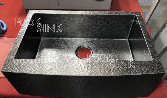 El yapımı ön ön ön ön çiftlik lavabolar paslanmaz çelik çekiçli doku lavabo tek kase Vintage lüks tasarım mat siyah altın alt üst mutfak lavabo daire için