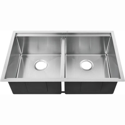 Profesyonel Mutfak Lavabo Üretimi Tek Çift Kasa 16 Ölçekli Paslanmaz Çelik Lavabolar Konteynör Altında Mutfak Lavabolar Lavabo 33x20 Inç Kırık İş İstasyonu 10 Inç Derinlik Alt Alt Lavabo