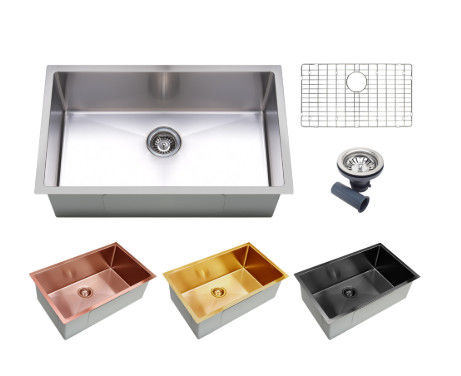 Hot Sale Handmade Undermount Kitchen Sinks Stainless Steel 10inch Deep Sus304 Sink For The Kitchen Apartment Hotel Fregadero De Cocina